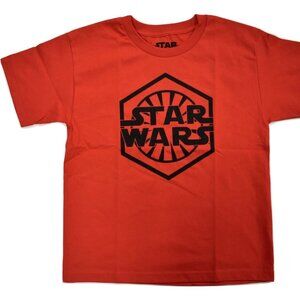 Star Wars Youth Boys First Order Logo Split Red Tee Shirt New